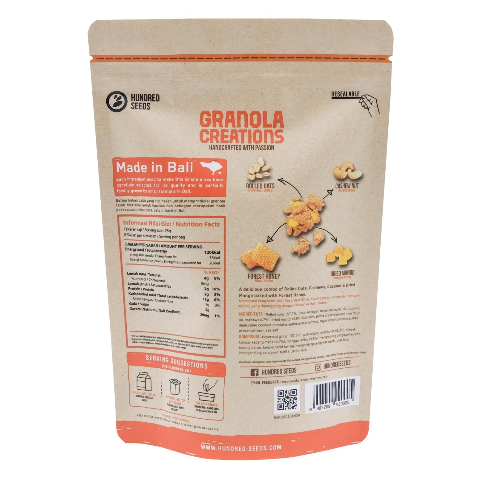 Granola Creations Honey & Mango 200g Inter Buana Mandiri