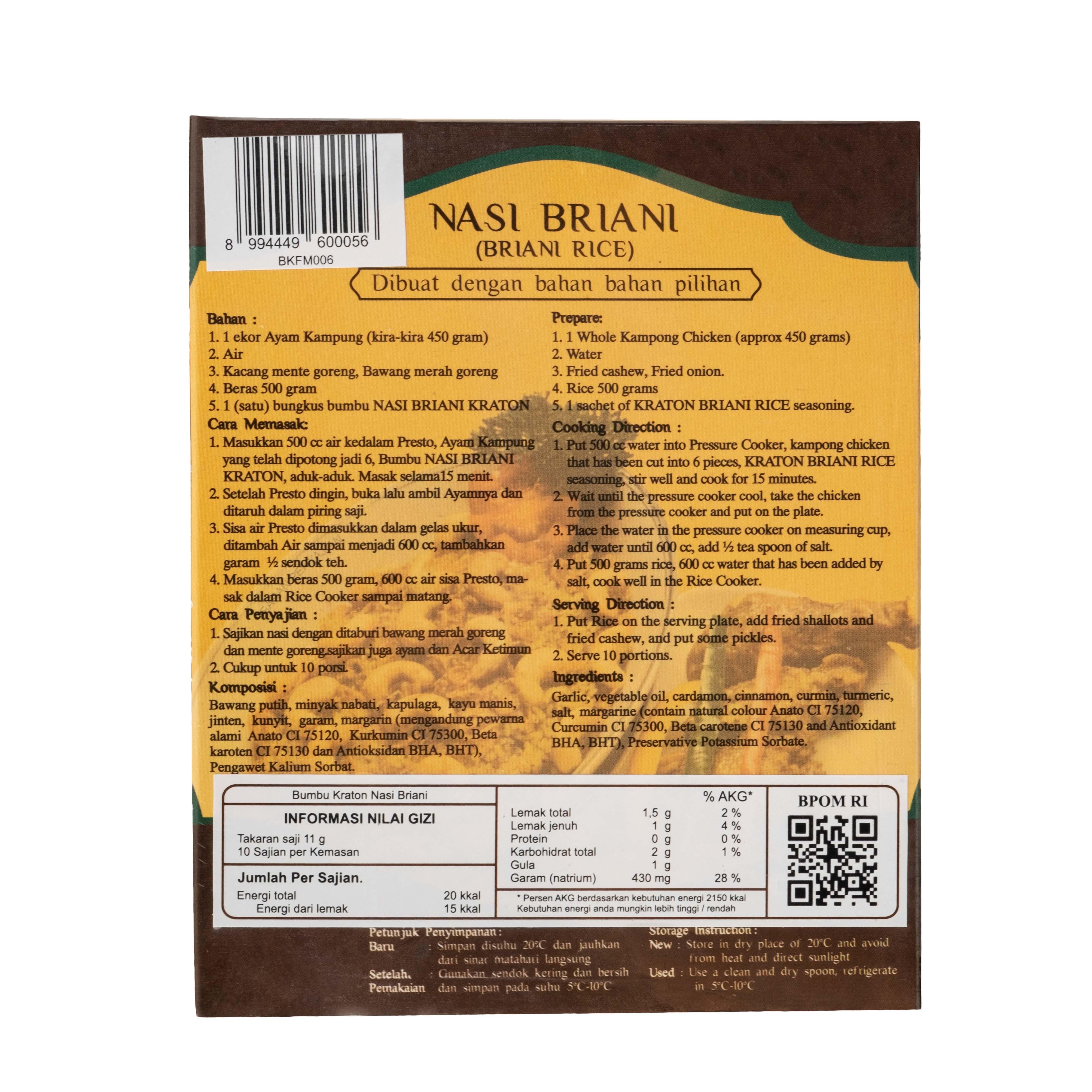 Kraton Bumbu Nasi Briani Inter Buana Mandiri